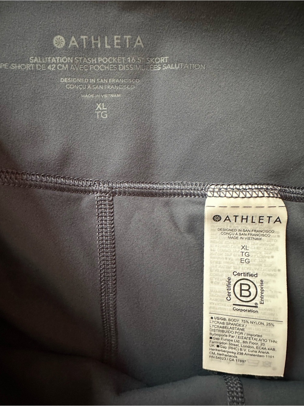 Athleta Salutation Stash High Rise 16.5 Skort Gray Golf Tennis Built in Shorts - Picture 5 of 8